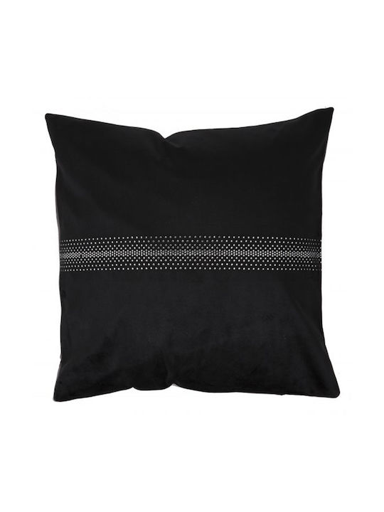 Antilo Textil Μαξιλάρι Καναπέ Luxury Negro 45x45εκ.