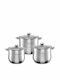 Zilner Stainless Steel Pots Set 3pcs