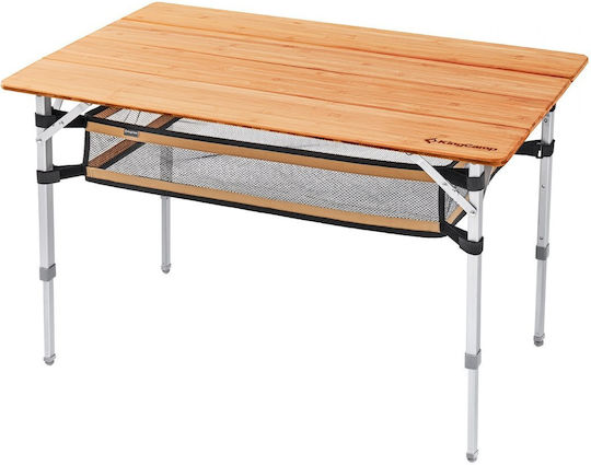 KingCamp Τραπέζι για Camping Πτυσσόμενο 100x65x65cm Καφέ