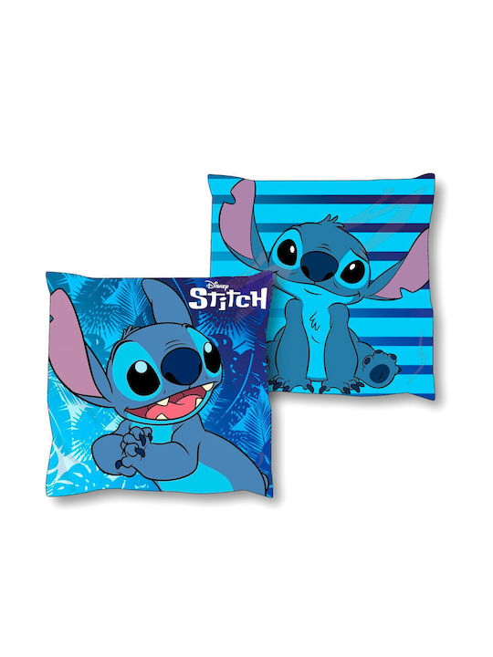 Disney Παιδικό Διακοσμητικό Μαξιλάρι Stitch Stitch Μπλε 38x38εκ.