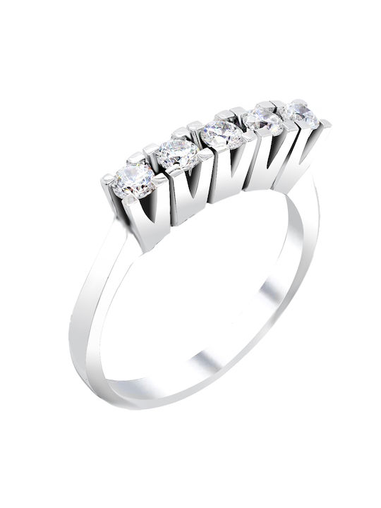 Women's Silver Ring with Zircon