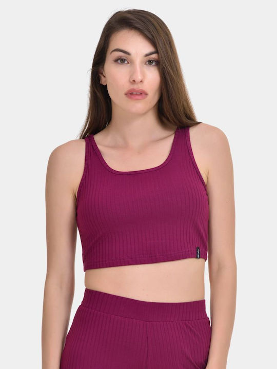 Target Women's Athletic Crop Top Sleeveless Purple