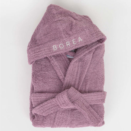 Borea Kids Hooded Bathrobe Purple