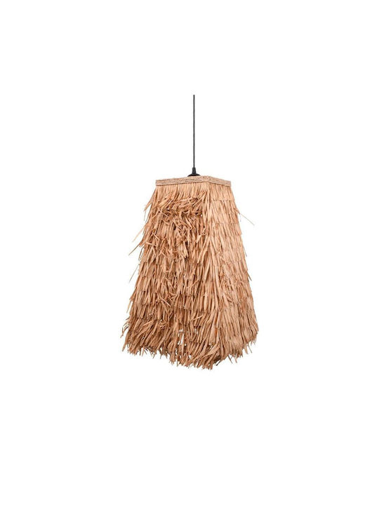 Fylliana Κρεμαστό Φωτιστικό Καφέ Boho με Ντουί E27 24x24x39εκ.