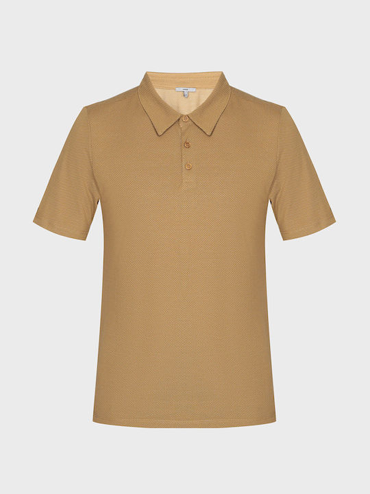 Mexx Men's Short Sleeve Blouse Polo Dark beige