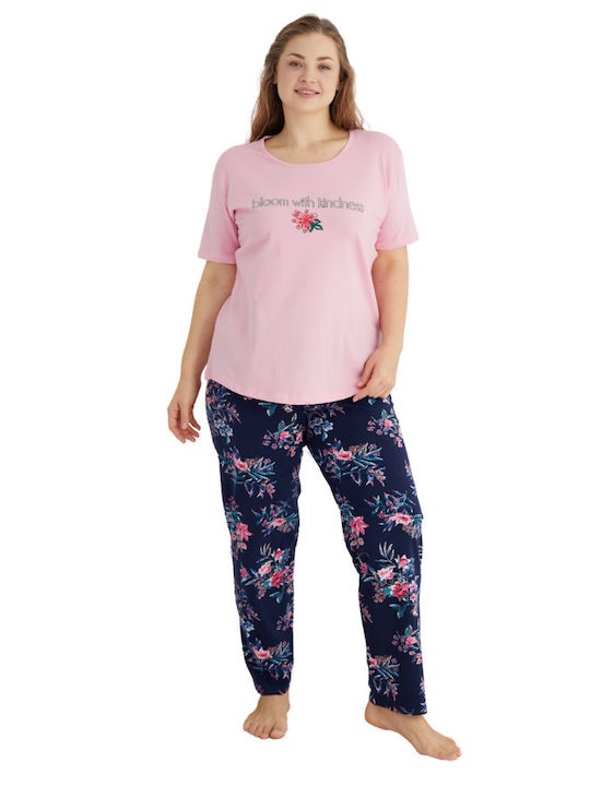 Sexen De vară Set Pijamale pentru Femei De bumbac Rose