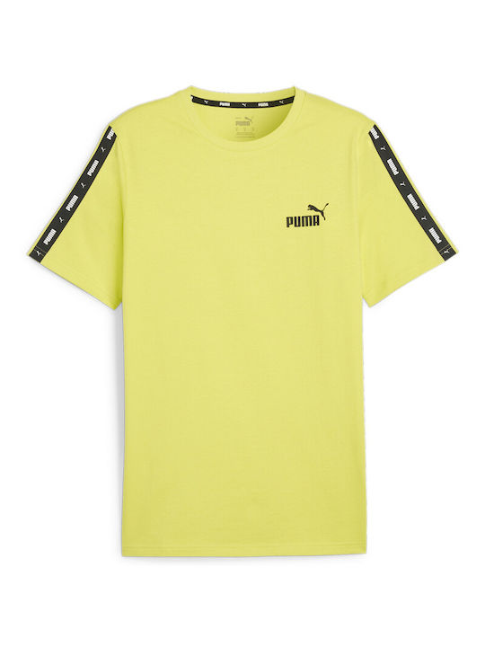 Puma Ess+ Tape T-shirt Bărbătesc cu Mânecă Scurtă Verde