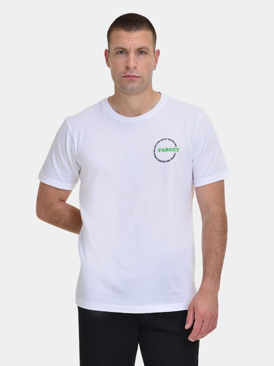 Target T-shirt Bărbătesc cu Mânecă Scurtă Alb