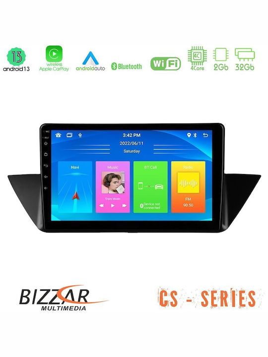 Bizzar Car Audio System for BMW X1 (E84) 2009-2015 (Bluetooth/USB/WiFi/GPS/Apple-Carplay/Android-Auto) with Touch Screen 10"