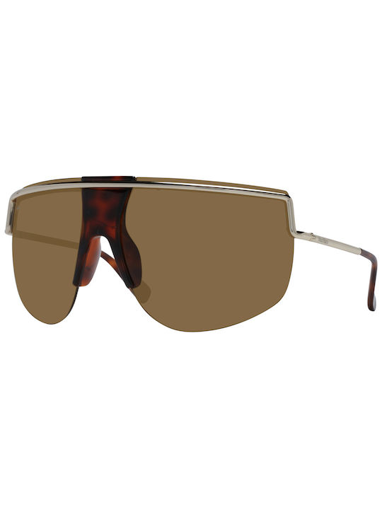 Max Mara Sunglasses with Gold Metal Frame and Brown Lens MM 0050 32E