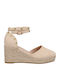 Damenplattformen im Espadrilles-Stil Beige