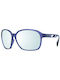 adidas Women's Sunglasses with Purple Plastic Frame and Blue Mirror Lens