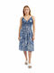 Verde Damen Kleid Strand Blau