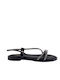 Ligglo Synthetic Leather Women's Sandals with Strass Black