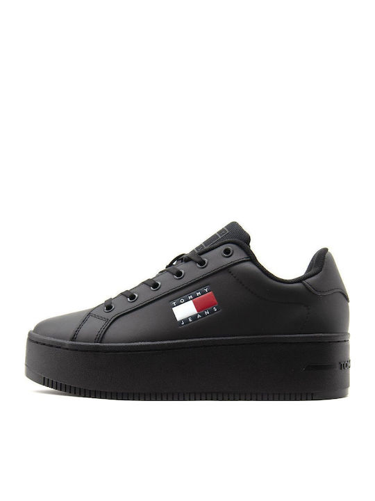 Tommy Hilfiger Γυναικεία Flatforms Sneakers Μαύρο