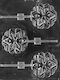 Plastic Lollipop Baking Pan Snowflakes 2 Mold 7.6x7.6cm