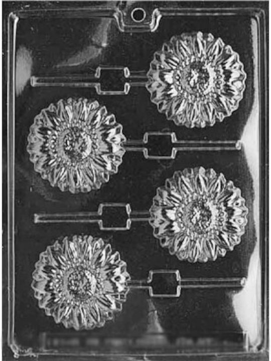 Plastic Lollipop Baking Pan Sunflower Mold 6.99x6.99cm