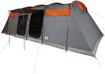 vidaXL Σκηνή Camping Τούνελ Γκρι 3 Εποχών για 10 Άτομα 698x370x205εκ.