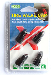 Maxeed Car Tire Valve Caps Black 4pcs