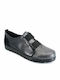 Ανατομικά Γυναικεία Slip-On Δερμάτινα Γκρι