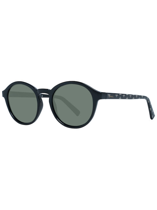 Joules Sunglasses with Black Plastic Frame and Green Lens JS7075 001