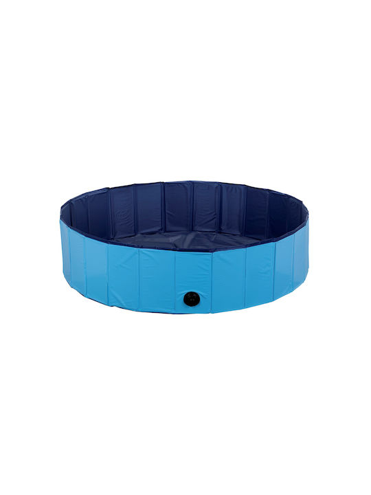 Folding Dog Pool 120εκ. Blue