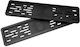 Car License Plate Frames Plastic Black 2pcs