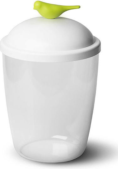 Qualy Vase Allgemeine Verwendung mit Deckel Kunststoff Grün 16.5x27.8cm