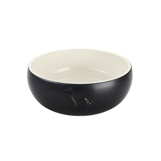 Hunter Ceramic Bowl Food & Water for Dog & Cat 310ml in Black Color