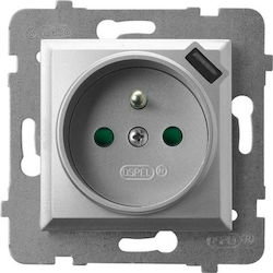 Ospel Aria Single Walled Power Socket Silver