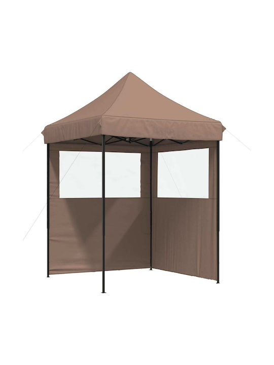 vidaXL Faltbarer Pavillon Garten Braun 2x2m