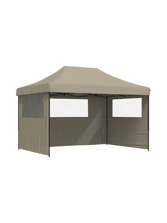 vidaXL Faltbarer Pavillon Garten Braun 4.1x2.79m