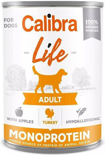 Calibra Life Wet Food Dogs in Cans with Meat and Salmon Grain-Free 400gr