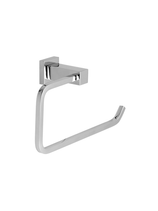 Gloria Karestyle Single Wall-Mounted Bathroom Ring Silver