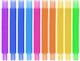 Fidget Tube Plastic 10 bucăți Multicolor