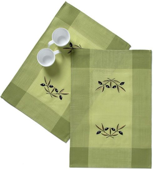 Silk Fashion Σουπλά Πράσινο 50x35cm 12τμχ
