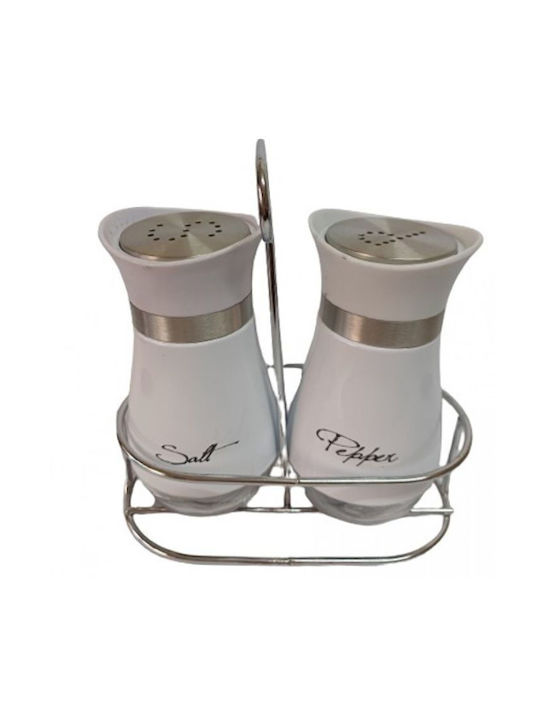 Καρβούνης Salt and Pepper Set Metallic with Stand 2pcs