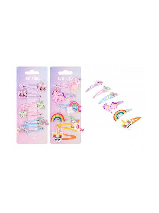 Babyloon Set Kinderhaarklammern mit Haarspange Einhorn