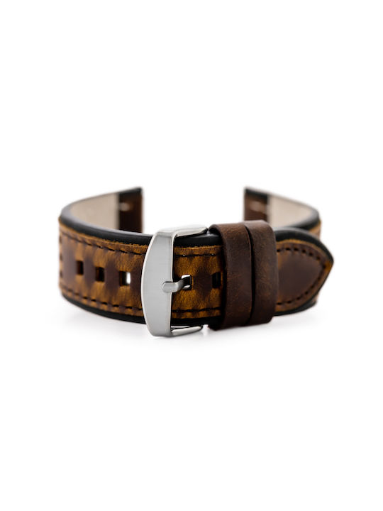 Pacific Leather Strap Brown 20mm