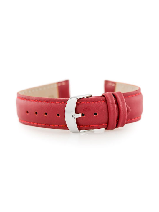 Pacific Leather Strap Red 22mm