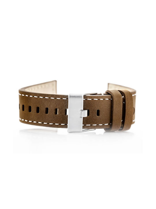 Pacific Leather Strap Brown 22mm