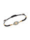 Silver Gold Plated Cord Bracelet with Eye