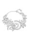 Geschwungenes Flair Silber Armband mit Wellenmotiven