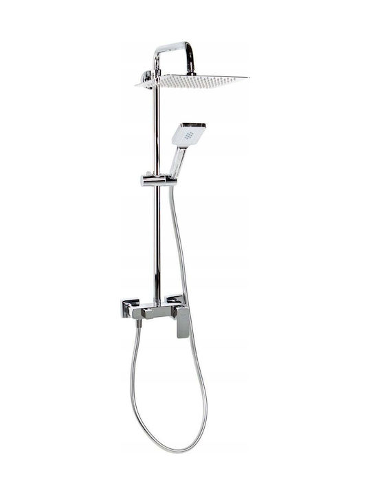 Valvex Adjustable Shower Column Silver