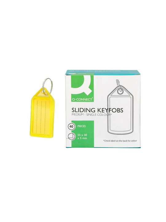Q-Connect Set Keychain Yellow 40pcs