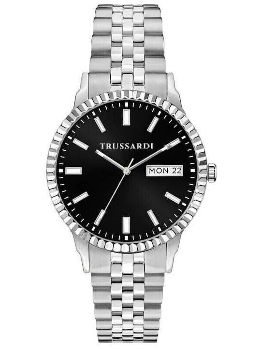 Trussardi T-bent Herrenuhr mit Batterie und Sch...