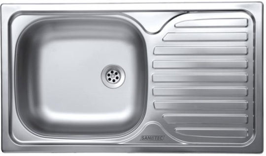 Sanitec Ένθετος Νεροχύτης Inox Μ76xΠ43.5cm Γκρι