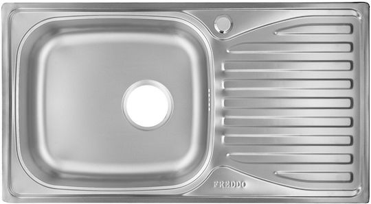 Freddo Sn9019s Chiuvetă Bucătărie Drop-In Dreaptă Inox L76xL43.5cm Argintie