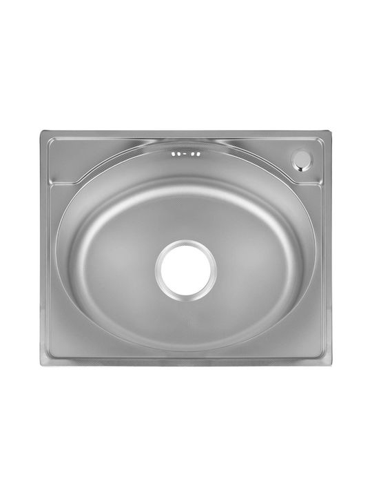 Freddo Drop-In Spüle Rechts Inox mit Wasserhahn B52xT41cm Gray