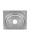 Freddo Drop-In Spüle Rechts Inox mit Wasserhahn B52xT41cm Gray